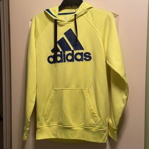 Neon yellow with navy blue lettering